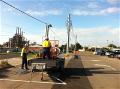 Installing 1.6km overhead fibre optic cable  