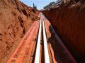 Vinadex slab and Fibre cable conduits - Genco QA checks prior to Contractor backfill completion 